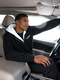 Heritage Zip Up Hoodie - Black