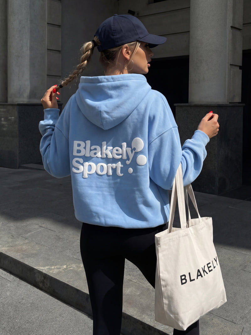 Motion Oversized Hoodie - Sky Blue