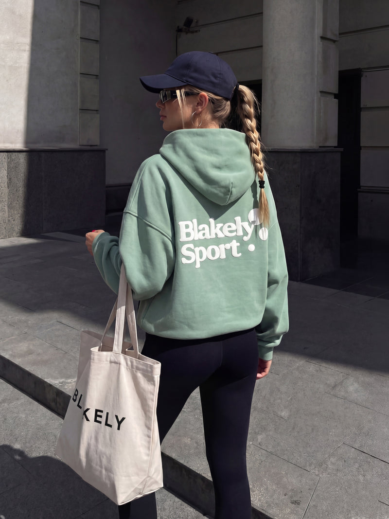 Motion Oversized Hoodie - Pale Green