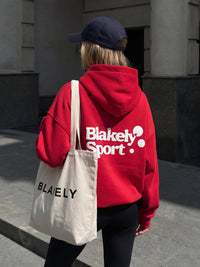 Motion Oversized Hoodie - Cherry Red