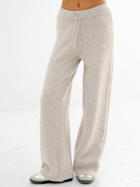 Naya Striped Knitted Trousers - Toasted Taupe