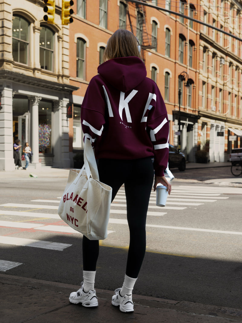 Isabel Oversized Hoodie - Dark Cherry