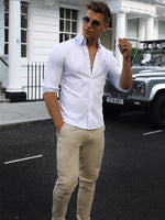 Monaco Fitted Stretch Shirt - White