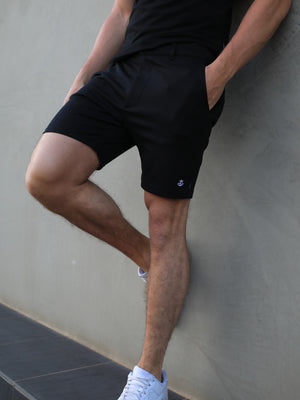 Sorrento Stretch Fit Shorts - Black