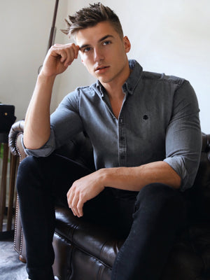 Blakely Clothing Hyde Charcoal Denim Mens Shirt