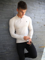 Harrow Long-Sleeve Polo Shirt - Stone