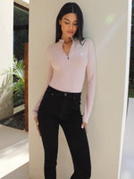 Kendall 1/4 Zip Bodysuit - Pink