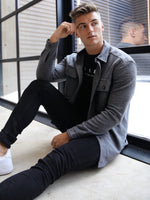 Blakely Clothing Richmond Oversized Grey Mens Shirt Jacket
