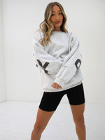 Isabel Oversized Jumper - Marl White