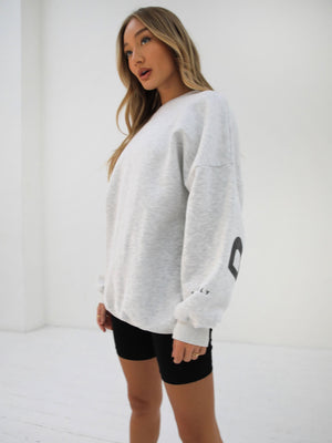 Isabel Oversized Jumper - Marl White