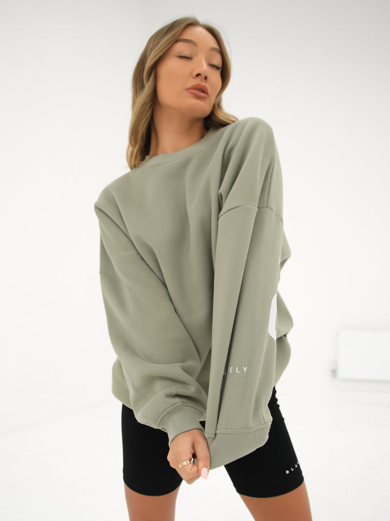 Isabel Oversized Jumper - Olive