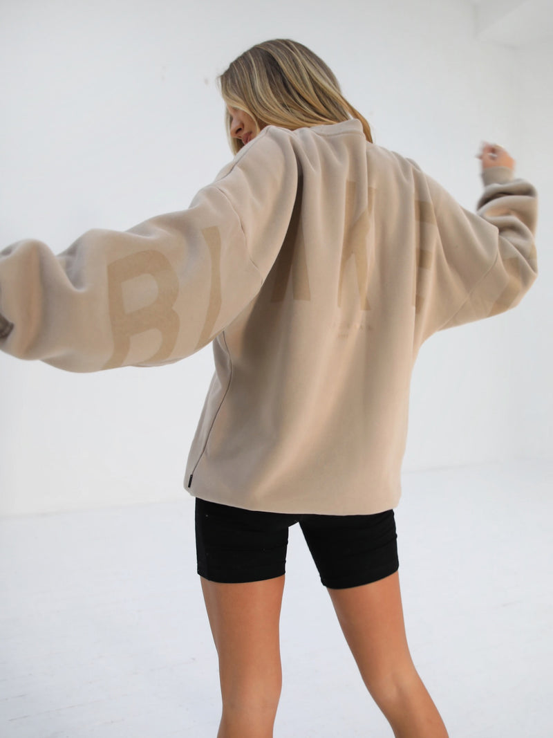 Isabel Tonal Oversized Jumper - Tan