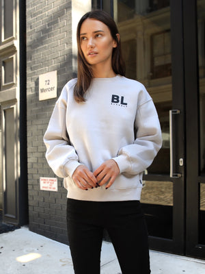 BLK Blackout Womens Oversized Jumper - Stone