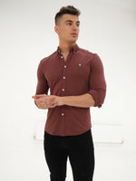 Byron Brushed Soft Shirt - Burgundy