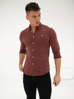 Byron Brushed Soft Shirt - Burgundy