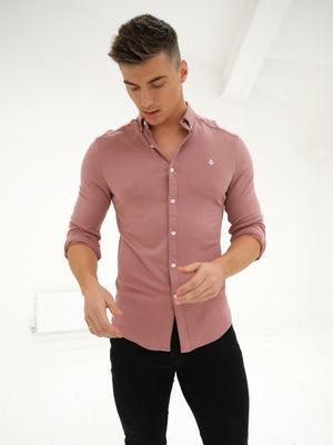Byron Brushed Soft Shirt - Dusty Pink