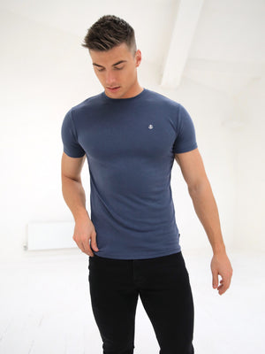 Rowan Brushed Soft T-Shirt - Mid Blue
