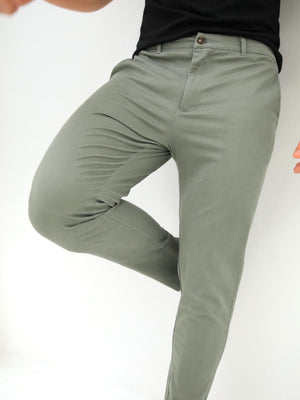 Sloane Stretch Fit Chinos - Light Green
