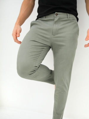 Sloane Stretch Fit Chinos - Light Green