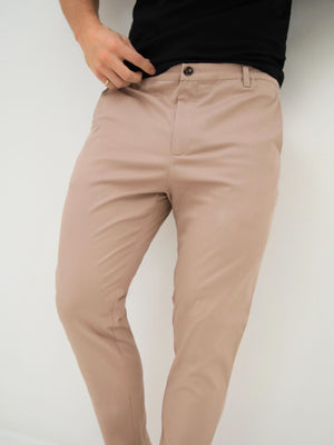 Cavill Slim Fit Tailored Chinos - Pink