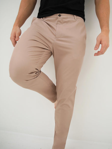 Men's pink slim cheap fit chinos