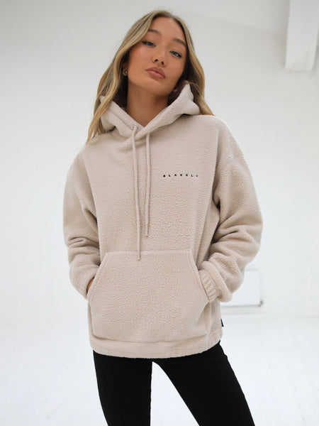 Blakely Cothing Borg Womens Hoodie Tan Blakely Clothing