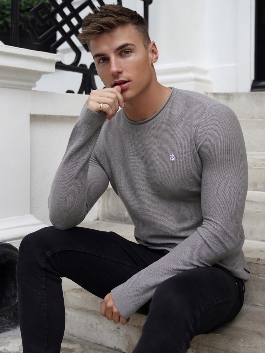 Blakely Clothing Mason Knit Jumper - Grey | Free delivery on orders ...