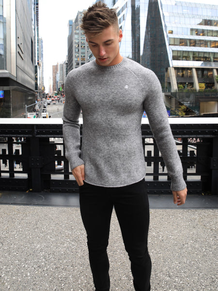 Grey shirt outlet jumper