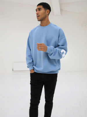 Idris Oversized Jumper - Sky Blue