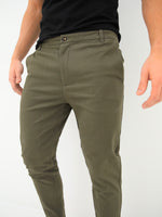 Kingsley Slim Fit Tailored Chinos - Khaki