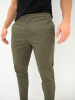 Kingsley Slim Fit Tailored Chinos - Khaki