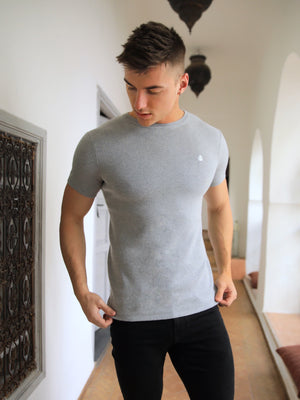 Riad Knitted T-Shirt - Grey