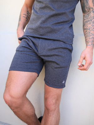 Midar Check Shorts - Dark Grey