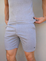Midar Check Shorts - Light Grey