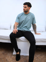 Ceuta Textured Oversized T-Shirt - Teal