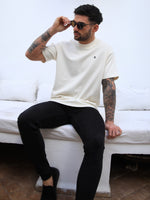 Ceuta Textured Oversized T-Shirt - Off White