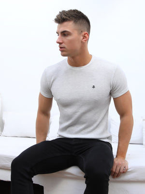 Akka Textured T-Shirt - Marl White