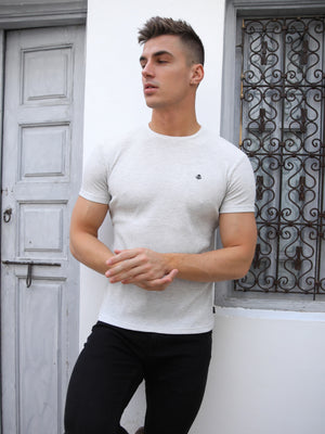Akka Textured T-Shirt - Marl White