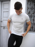Akka Textured T-Shirt - Marl White