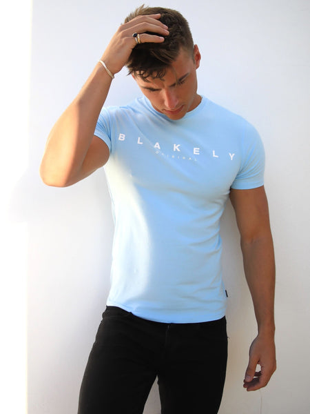 Light blue outlet t shirt mens