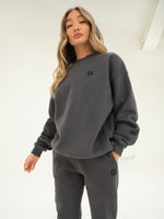 Blakely London Womens Oversized Jumper - Charcoal