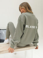 Blakely London Womens Oversized Jumper - Olive