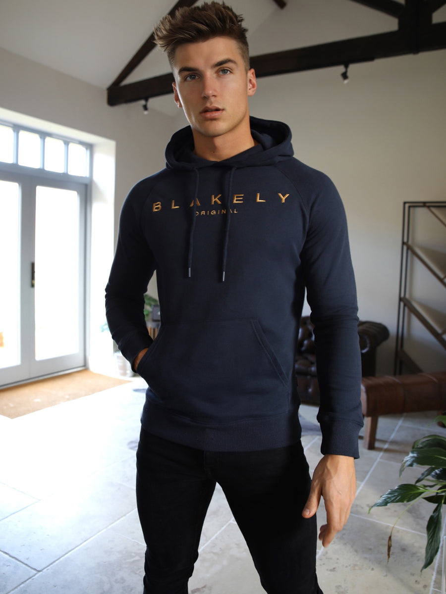 Blakely Clothing Vatolla Mens Navy Hoodie | Free delivery on orders ...