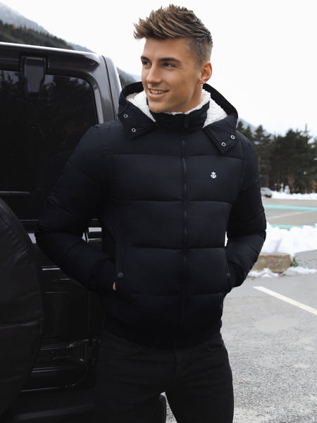 Buy 9TY3REE Men's Black Winter Wear Full Sleeves Colorblocked High Neck Puffer  Jacket Online at Best Prices in India - JioMart.