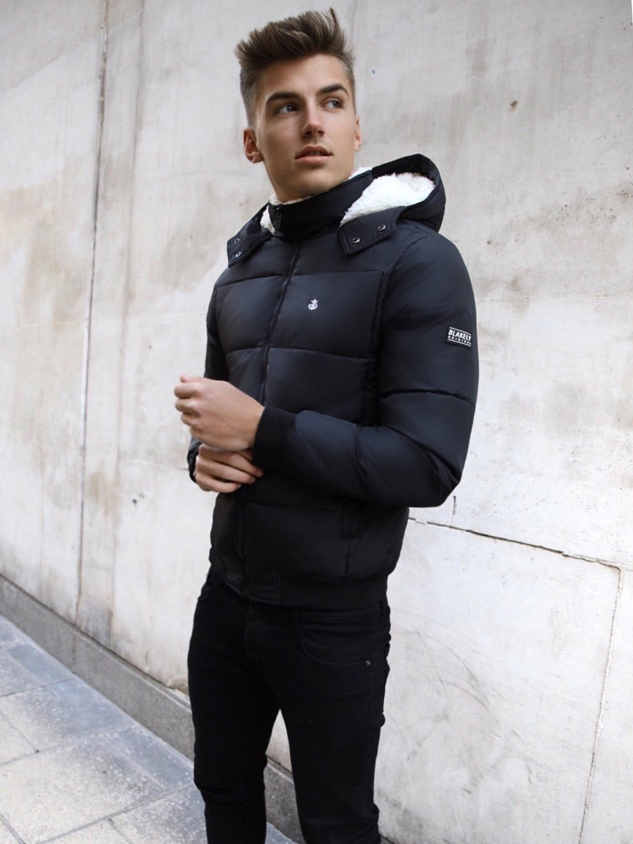 Blakely Clothing Hoback Mens Black Puffer Coat | Free delivery on ...