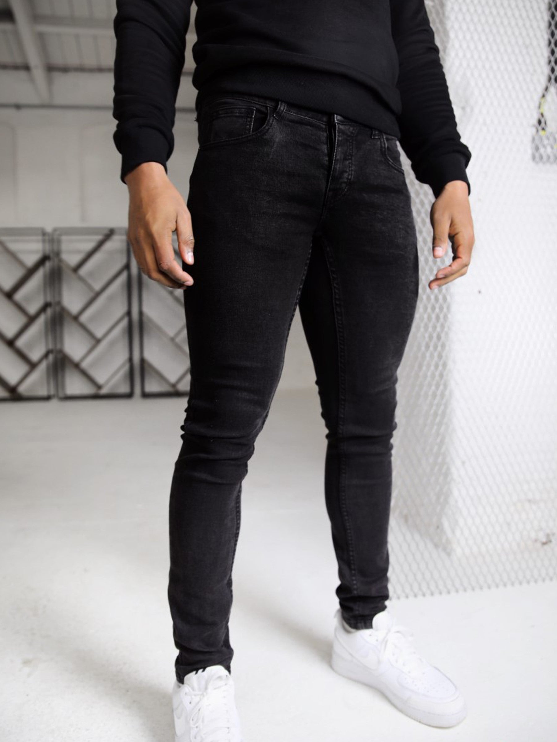 Blakely Clothing Mens Black Skinny Jeans Free delivery on