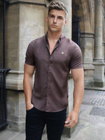 Blakely Clothing Palermo Short Sleeve Brown Mens Shirt