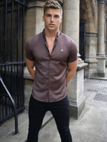 Blakely Clothing Palermo Short Sleeve Brown Mens Shirt