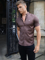 Blakely Clothing Palermo Short Sleeve Brown Mens Shirt