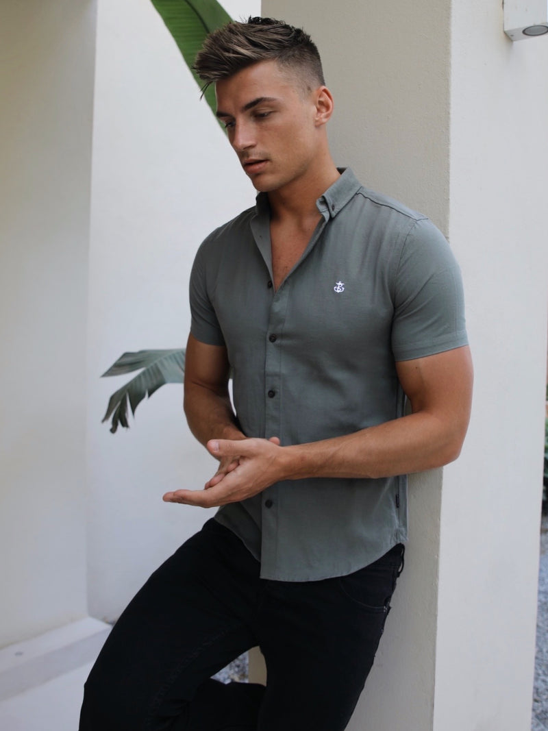 Pretoria Short Sleeve Shirt - Khaki Green